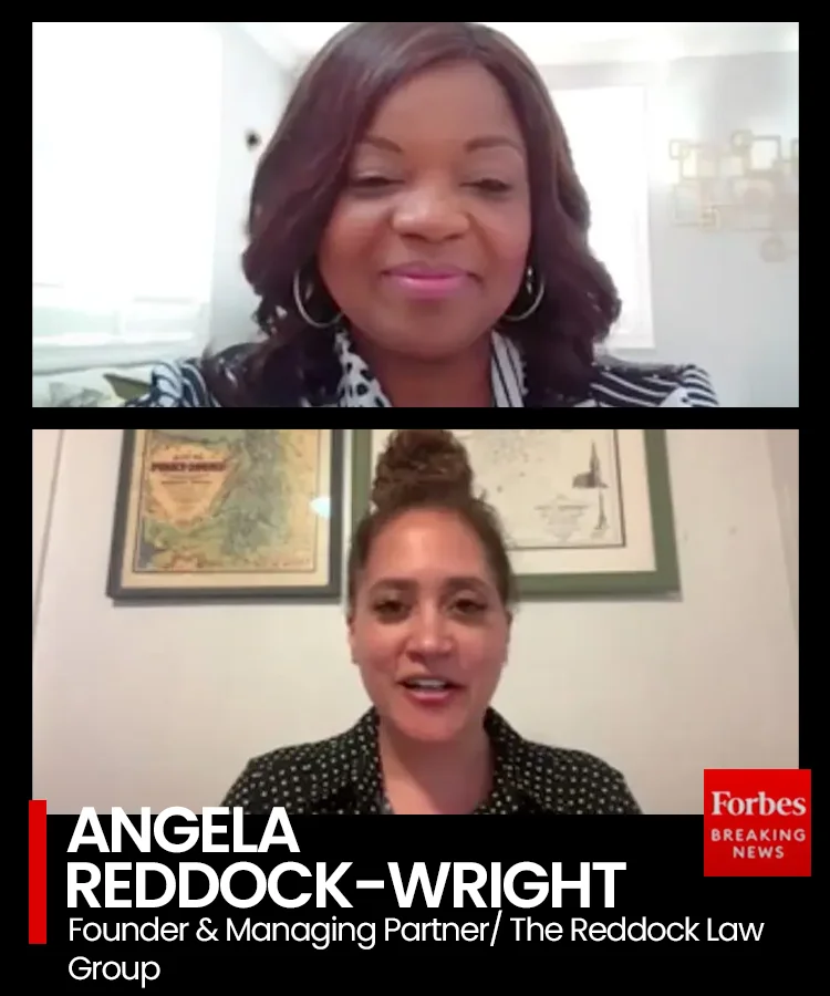 Angela Reddock-Wright during her appearance on Forbes as a thought leader and legal commentator on the future of DEI policies in the workplace.